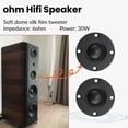 thumbnail image 4 of Tweeter Speaker 6 Ohm 30W Hifi Soft Dome Silk Film Treble Loudspeaker Neodymium Toothed Heat Sink 2P, 4 of 5