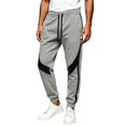 thumbnail image 3 of MXALUOB Track Pants for Men Color Block Elastic Waist Drawstring Athletic Joggers Fashion Full Length Workout Pant Gym Running Trousers, 3 of 6