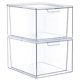 thumbnail image 1 of Sorbus Cajones Acrílicos Apilables - Organizadores de Maquillaje Transparentes para Tocador - 2 Contenedores de Almacenamiento de Plástico para Decoración de Habitaciones y Organización de Baños, 1 of 6