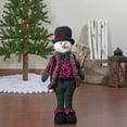 thumbnail image 2 of Northlight Jolly Plush Boy Snowman Christmas Figure - 25" - Red and Green, 2 of 5