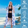 thumbnail image 5 of Jokapy Surf Poncho Soft Absorbent Hooded Beach Towel with Pocket Pool Bath Towel for Adult, Conch, 5 of 9
