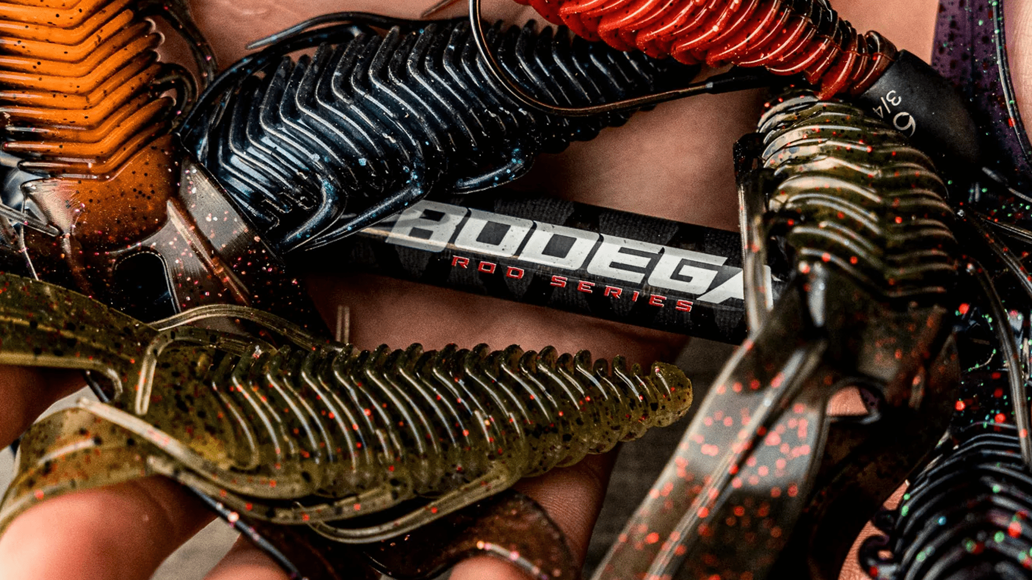 6th Sense Bodega 3.5 in Soft Plastic Creature Bait Twin Ridge Tail Action Bass Fishing Lure, Made in