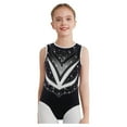 thumbnail image 4 of Sholeno Kids Girls Sparkly Gymnastics Leotard Sleeveless Crisscross Back Ballet Dance Bodysuit Shiny Activewear Black 16, 4 of 6