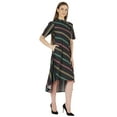 thumbnail image 2 of Phagun Printed Cotton Dress W/ Pockets Mandarin CollarAsymmetrical Knee Length Dress For Women, 2 of 7