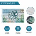 thumbnail image 6 of Coastal Octopus Placemats Set of 8, Nautical Starfish Seaweed Coral Wooden Placemats for Dining Table, Place Mats for Kitchen Tabletop, Waterproof Wipeable Dining Table Mats Set, 6 of 9