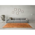thumbnail image 3 of Ahgly Company Indoor Square Oriental Orange Industrial Area Rugs, 4' Square, 3 of 4