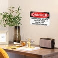 thumbnail image 4 of Metal Sign, Danger Sign - WHEN ALARM SOUNDS VACATE ROOM HALON 1301 BEING DISCHARGED, Rust Free With 4 Pre-drilled Holes Waterproof, Fade and Scratch Resistant, 4 of 7
