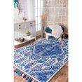 thumbnail image 2 of nuLOOM Corey Paisley Tassel Bleu 3' x 5' Zone Tapis, 2 of 2