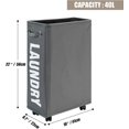 thumbnail image 3 of Ultra Slim Laundry Hamper with Handle,Foldable Corner Storage Box,Foldable Laundry Hamper (Gray,Ultra Slim), 3 of 4
