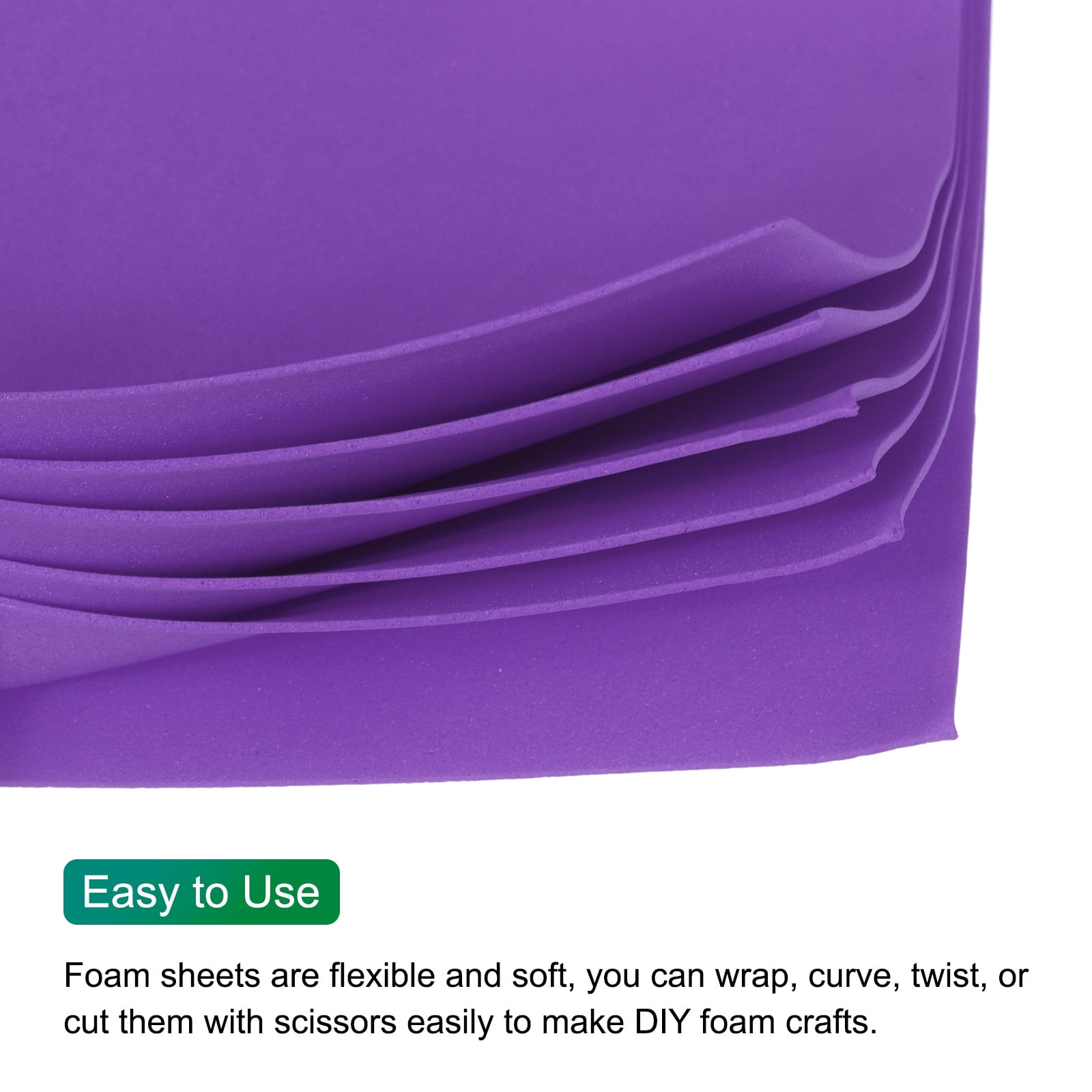 Uxcell EVA Foam Sheets Dark Purple 35.4 Inch x 19.7 Inch 1mm Thick Crafts Foam EVA Sheets for Arts and Crafts 10Pcs