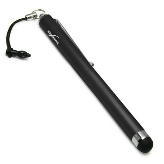 Kindle Fire Stylus Pen, BoxWave® [Capacitive Stylus] Rubber Tip Capacitive Stylus Pen for Amazon Kindle Fire - Jet Black