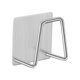 thumbnail image 1 of Soporte para esponja para fregadero de cocina, paquete de 2, acero inoxidable, autoadhesivo, resistente al agua, gancho sin agujeros, sin perforación (plateado), 1 of 5
