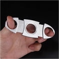 thumbnail image 4 of Coupe-cigares NETSENG Lame Guillotine Double Coupe en Acier Inoxydable dans une Pochette en Cuir, Argent, 4 of 4