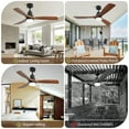 thumbnail image 5 of Sofucor 52-Inch Matte Black Modern LED Downrod Mount Indoor 52 Inch Ceiling Fan with Remote Control, 5 of 8