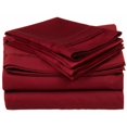 thumbnail image 1 of Egyptian Cotton 650 Thread Count Solid Sheet Set  Queen-Burgundy, 1 of 5