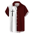 thumbnail image 1 of DGMIOCS Chemise Simple pour Hommes Ajustée Durable Décontractée Vin G, 1 of 3