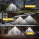 thumbnail image 2 of luces LED solares para exteriores con sensor de movimiento, reflector LED impermeable IP65, 56 LED 6500 K, luz de pared de seguridad solar con cable de 16.5 pies para jardín, porche, patio, 2 of 5