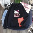 thumbnail image 3 of Sanrio Hello Kitty sudaderas con capucha de felpa lindos dibujos animados sudaderas con capucha de manga larga suéter suelto Tops Kawaii Anime sudaderas con capucha para mujeres, 3 of 5