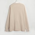 thumbnail image 4 of Suéter Conjuntos de salón de 2 piezas con cuello medio alto Conjunto diario de gran tamaño para mujer con hombros caídos Ygjytge Beige Única para Mujer, 4 of 5