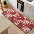 thumbnail image 5 of Red Christmas Patchwork Pattern Kitchen Rug Mat,Kitchen Runner Rugs Non Skid Washable,Decorative Kitchen Floor Mats for Kitchen,Sink,Laundry,17"x47.2", 5 of 7