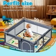 thumbnail image 5 of FUGWU Baby Play Mat for Floor, Fits 50x50 Playpen, Non-Slip & Soft Crawling Mat for Infants (Beige Animal), 5 of 7