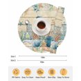 thumbnail image 6 of 15 Inch Round Placemats Set of 4, Vintage Beige Coastal Non Slip Heat Insulation PP Table Mats, Summer Beach Starfish Shell Coral Nautical Washable Place Mats for Kitchen Dining Party Table Decor, 6 of 7
