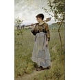 thumbnail image 2 of Pearce, Charles Sprague 17x24 Black Ornate Wood Framed with Double Matting Museum Art Print Titled - Home From The Fields, 2 of 4