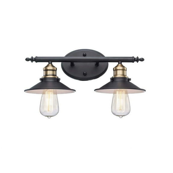 Hampton Bay Glenhurst Bathroom Vanity Light Fixture with Metal Shades