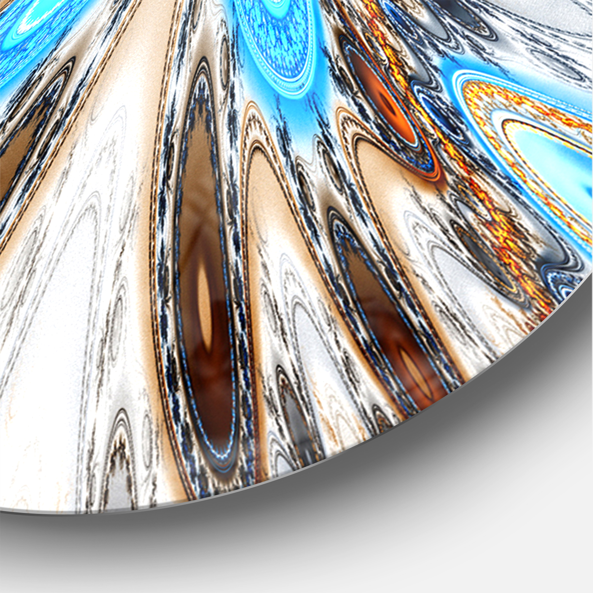 Designart 'Flowers with Radiating Rays ' Modern wall clock