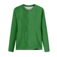 thumbnail image 4 of CEHVOM Blouse d'Été Décontractée à Manches Longues pour Femme, Col Rond, Hauts Unis, T-Shirt, Liquidation, 4 of 4