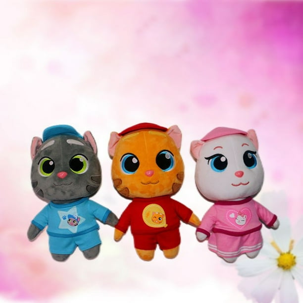 Gprince Talking Tom Chat Gingembre Chat Angela Poupée en Peluche Sans Voix  Pelucheux Doux Cadeau de Jouet pour les Enfants 