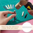 thumbnail image 4 of 10 colgantes de acero inoxidable con estampado de metal en blanco, 5 colores, rectangulares, para pulseras y manualidades., 4 of 6