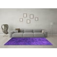 thumbnail image 3 of Ahgly Company Indoor Square Oriental Purple Industrial Area Rugs, 4' Square, 3 of 4