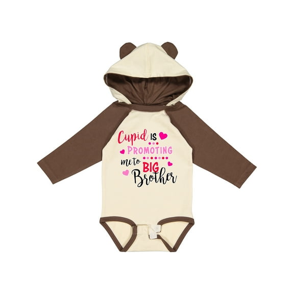 Inktastic Cupid is Promoting Me to Big Brother Boys Long Sleeve Baby Bodysuit