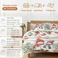 thumbnail image 6 of Christmas Snowman Comforter Set Twin Size, Elk Xmas Tree Wood Grain Soft Bedding Set for Man Woman, 4 Pieces Duvet Cover Set with Fitted Sheet, 2 Pillowcases, 6 of 9