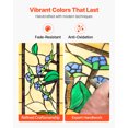 thumbnail image 3 of VEVOR Stained Glass Window Panel, 35.2" x 13.1" Tiffany Style Hanging Transom Window Panel with Chain, Large Horizontal Rectangle Stain Glass, Vintage Traditional Art Handcrafts for Kitchen Home Decor, 3 of 9