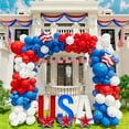 thumbnail image 2 of Bonropin 145pcs Red White and Blue Balloon Garland Kit for Nautical Party Baseball Theme Party Baby Shower Independence Day Veterans Memorial Day Party 4th of July Balloon Arch Decorations, 2 of 7