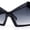 Shiny Black - Smoke, variant on Thick Hard Angular Mad Thick Brow Crop Side Cat Eye Sunglasses Slate Tortoise - Smoke