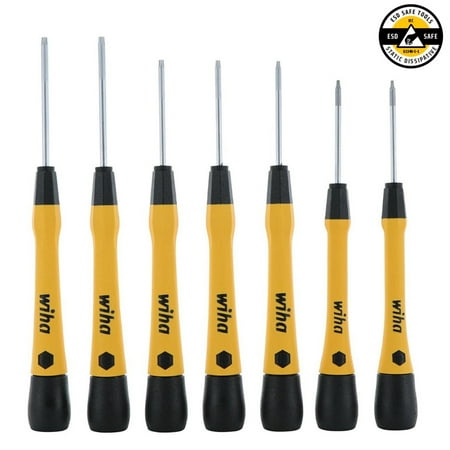 UPC: 0084705278926 | Wiha ESD Safe PicoFinish Precision Torx Screwdriver Set – 7 Piece Set