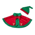 thumbnail image 3 of FYDUU Toddler Baby Girls Christmas Outfit Christmas Velvet Shawl Coat Hat Set Child Xmas Cape Party Dress With Hats Winter Baby Elegant Holiday Outfits Vintage Halloween, 3 of 5