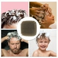 thumbnail image 6 of Unique Bargains 1 Pc Hand Card Handle Hair Shampoo Brush for Head Massage 3.07"x3.07"x2.17" Deep Brown, 6 of 6