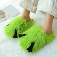 thumbnail image 3 of Cute Fuzzy Slippers for Women Indoor Outdoor Memory Foam House Shoes Furry Soft Warm Cozy Bedroom Foot Slip on, 3 of 7