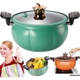 thumbnail image 1 of PENGXIANG Grande Capacité 8L Citrouille Pot à Pression Pot de Cuisson Pot Antiadhésif (Orange), 1 of 7