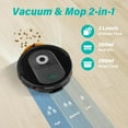 thumbnail image 3 of Robot Vacuum and Mop Combo, Suction, Self-Charging Smart Vacuum Cleaner with Water Tank & Dustbin, App Control, Ideal for Pet Hair, Hard Floors & Carpets, Black, 3 of 7