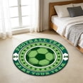 thumbnail image 6 of Soccer Rug,Soft and Comfy Sports Themed Round Area Rugs,Bedroom Living Room Carpet,Kitchen Mat,Bath Rugs for Bathroom,Soccer Themed Room Decor 23.62'', 6 of 6