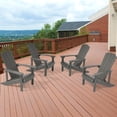 thumbnail image 3 of CHYVARY 2 Peaks Adirondack Chairs, Fire Pit Outdoor Patio Furniture,Gray, 3 of 8