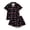 AB70 Black, variant on Tisuna Women'S Halloween Pajamas Set Ghost Bow Print Short Sleeve Button Down Tops And Shorts Sleepwear Pjs Sets Breathable 2 Pieces Indoor Wear S-XXL