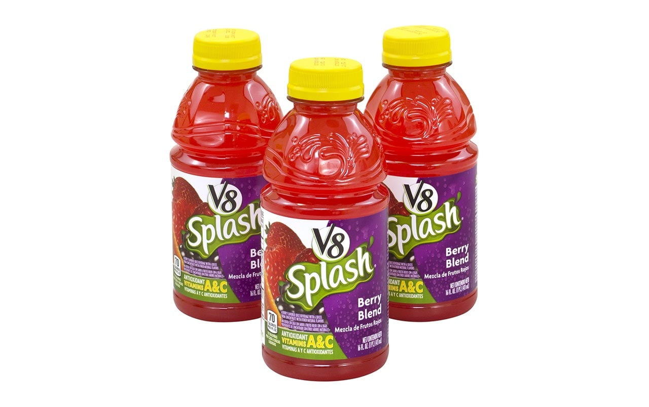 V8 Splash Berry Blend Juice Drink, 16 oz, 12 Count - Walmart.com ...