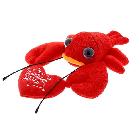 super soft plush dollibu red lobster big eye i love you valentines plush