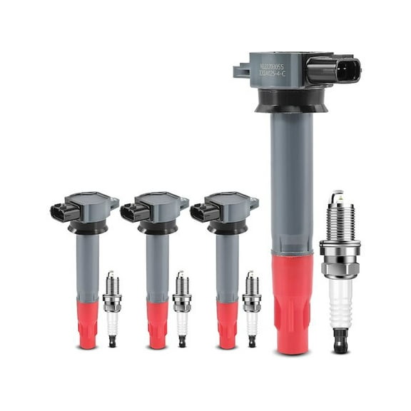 Ignition Coil and Spark Plug Kit 8 - Compatible with 2009 - 2010, 2013 - 2015 Mitsubishi Lancer 2014